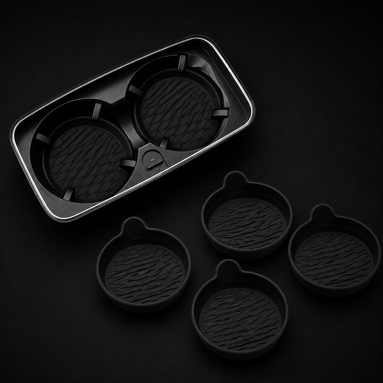 Cup holder insert silicone