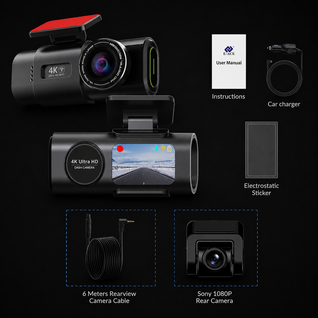 Ultra HD 4K Car DVR GPS & 24H Parking Monitor