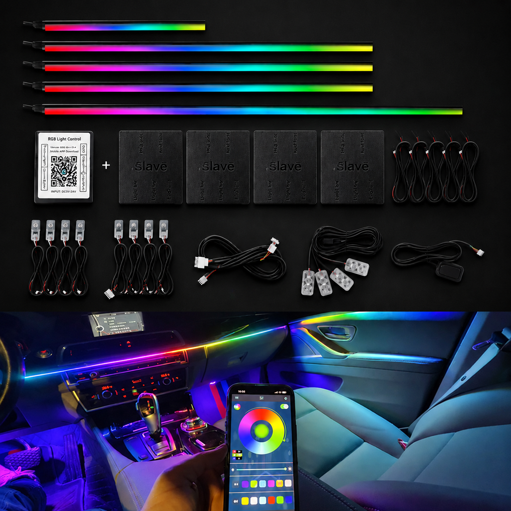 64 Color Car LED Interior Light Kit