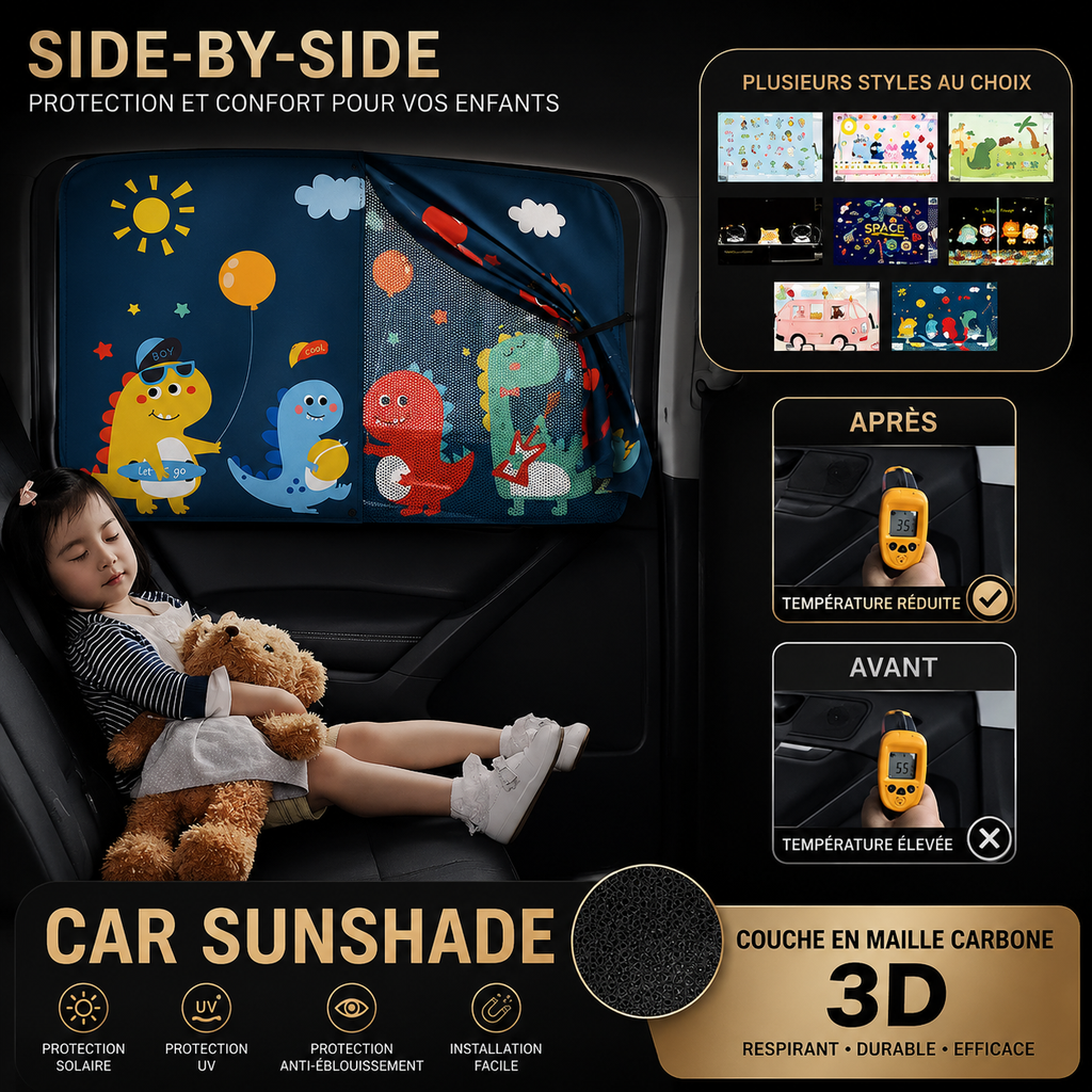Magnetic Car Window Shades (UV Protection)