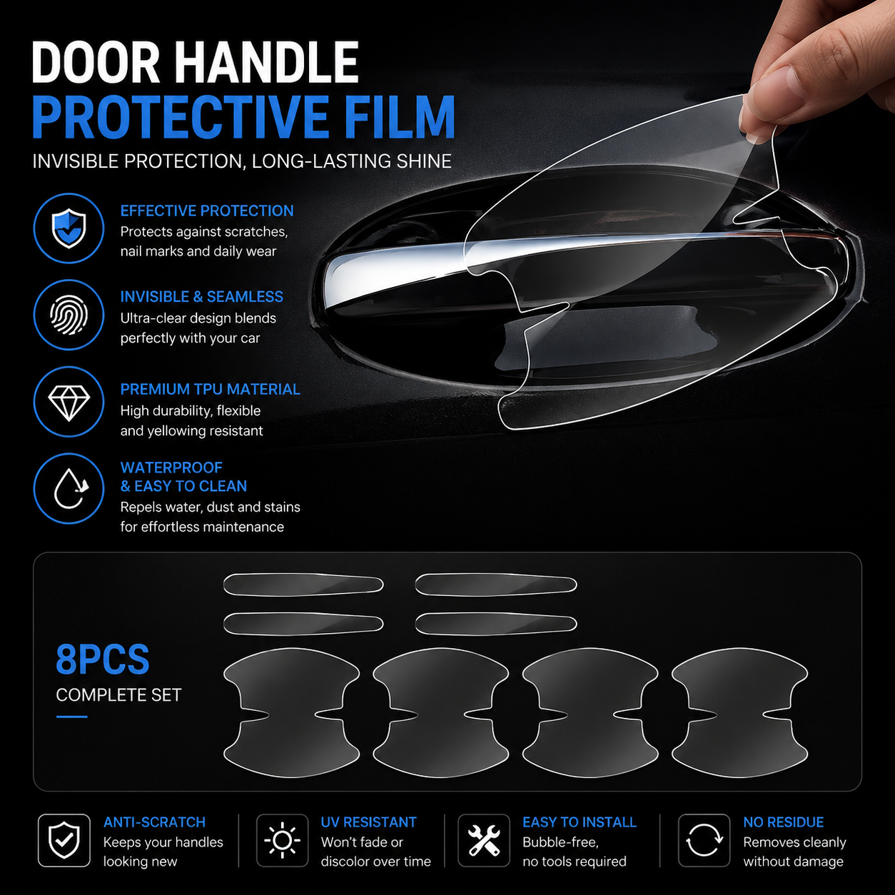 Universal Car Door Handle Anti-Scratch Protector