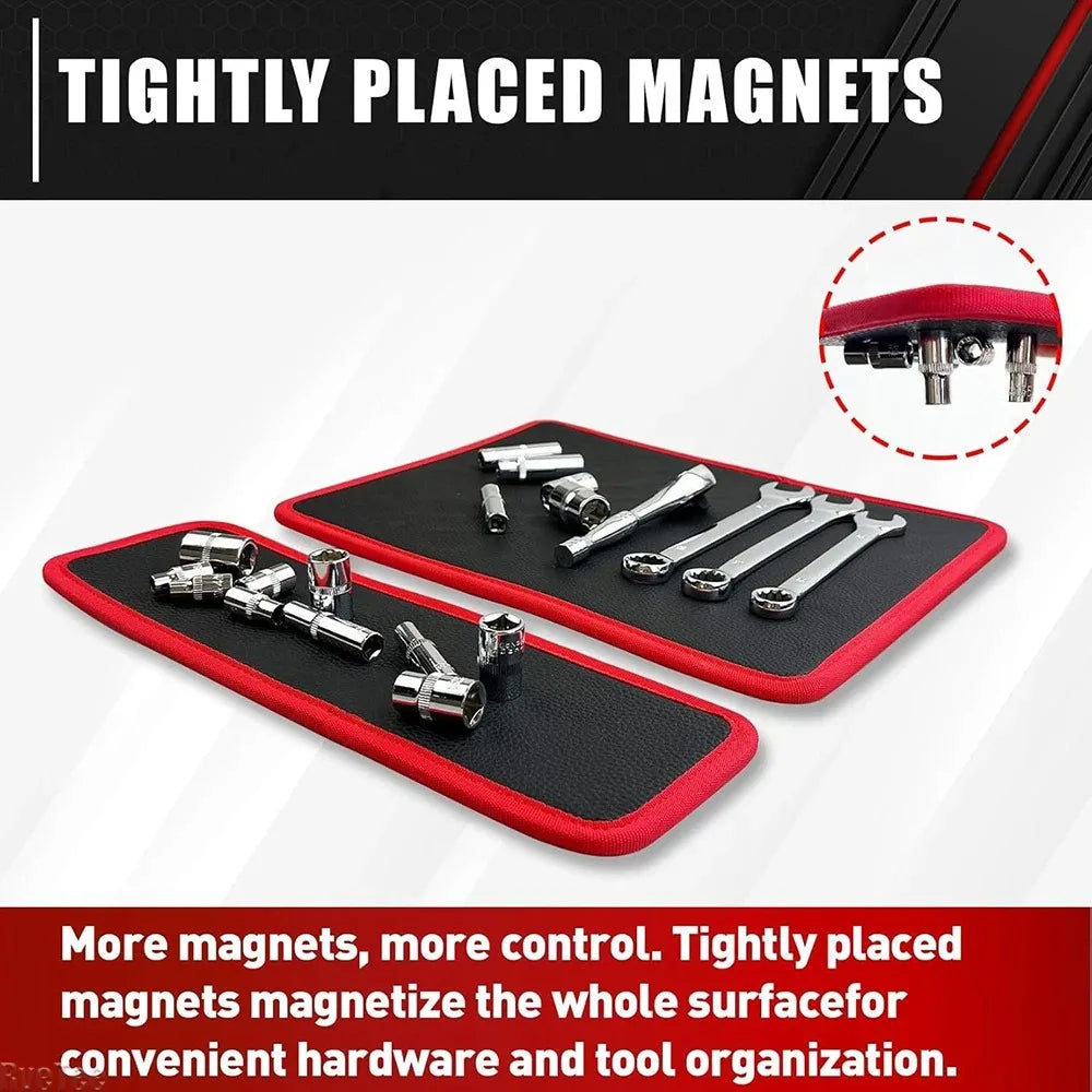 Magnetic Tool Pad Flexible Storage Mat Workshop Auto Repair Tool Holder Nut Screw Driver Wrench Quick Organize Suction Board