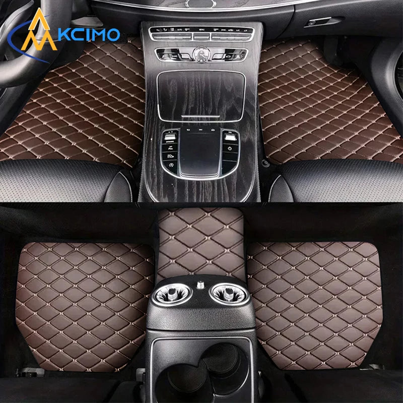 Universal 5 Piece Leather Car Floor Mats Waterproof