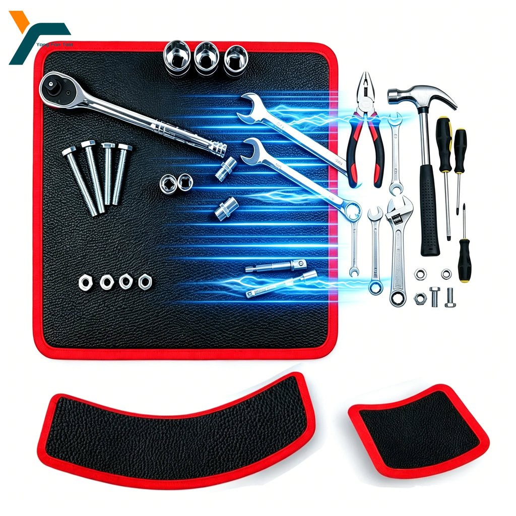 Magnetic Tool Pad Flexible Storage Mat Workshop Auto Repair Tool Holder Nut Screw Driver Wrench Quick Organize Suction Board
