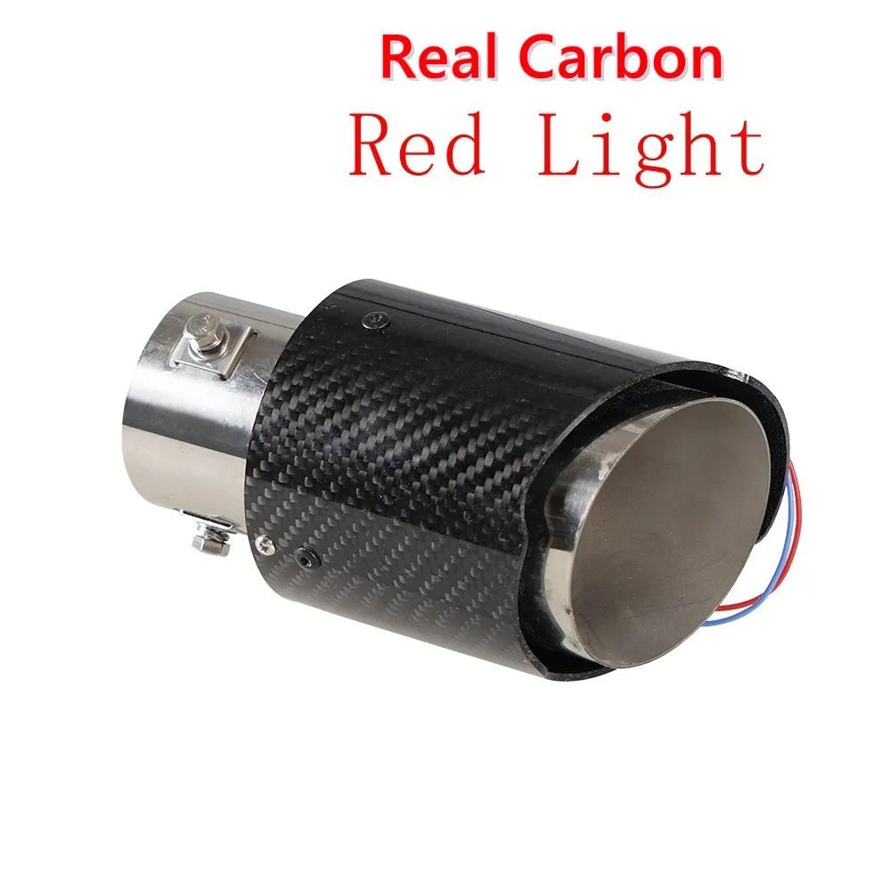 LED Exhaust Muffler Tip with Red/Blue Light – Universal Sport Tailpipe