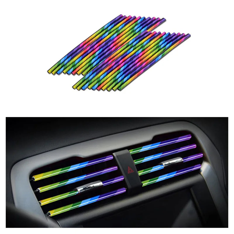 10PCS Car Air Vent Trim Strips