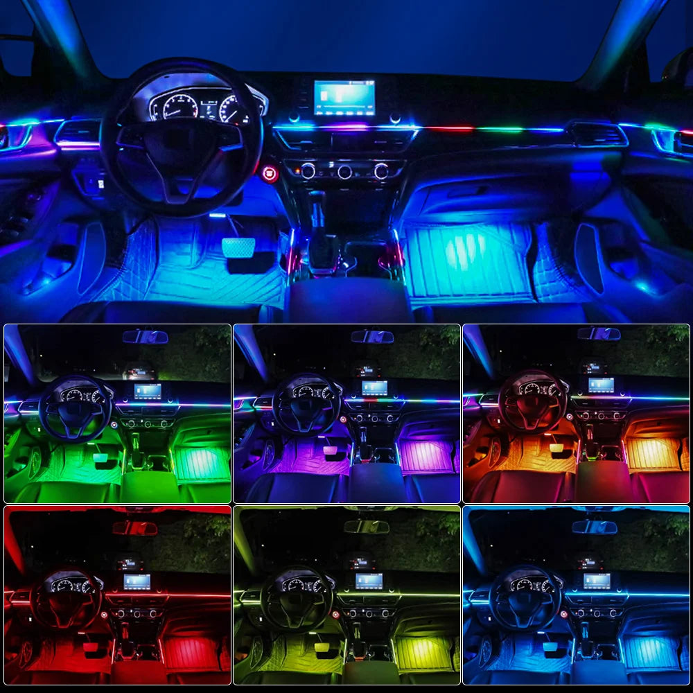 64 Color Car LED Interior Light Kit