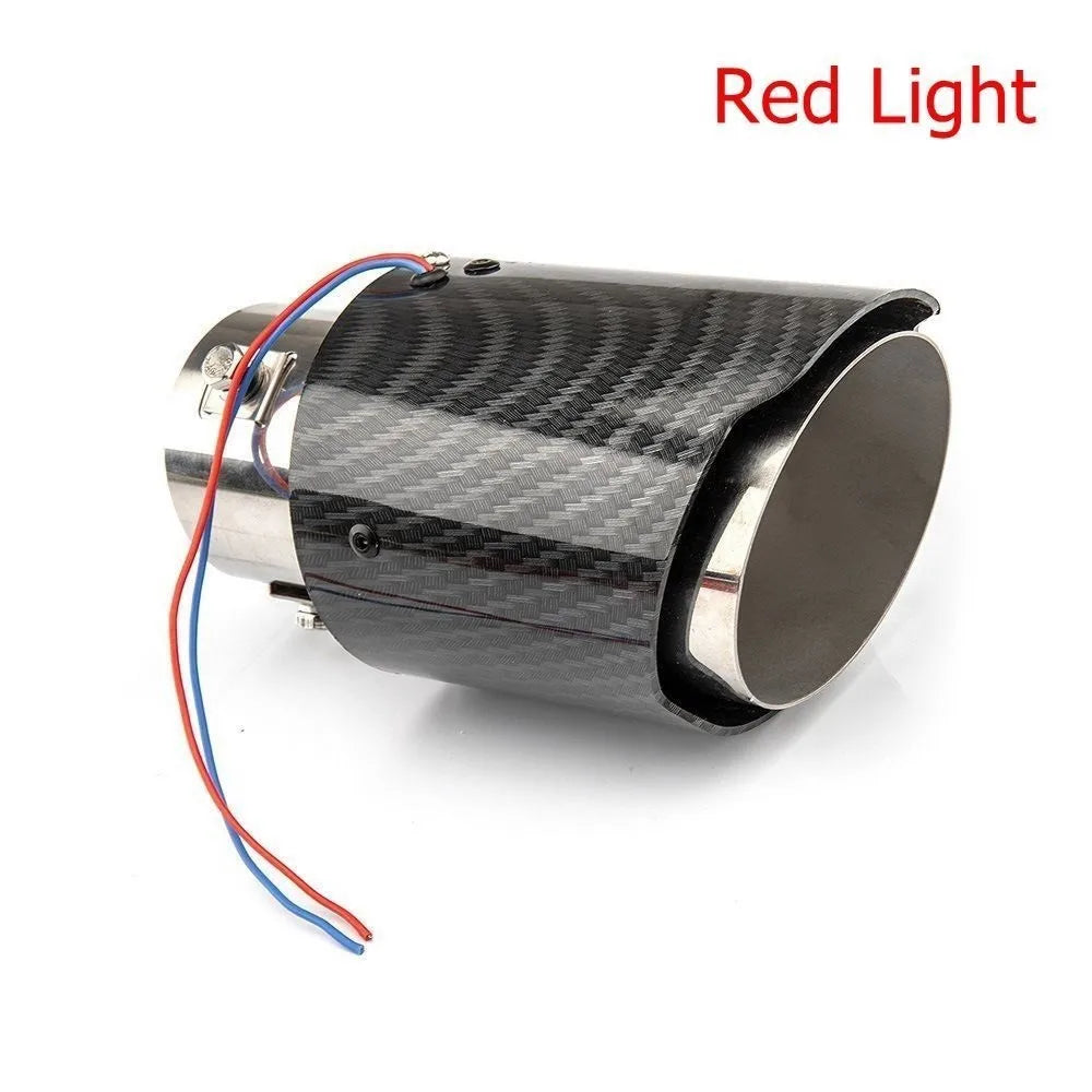 LED Exhaust Muffler Tip with Red/Blue Light – Universal Sport Tailpipe