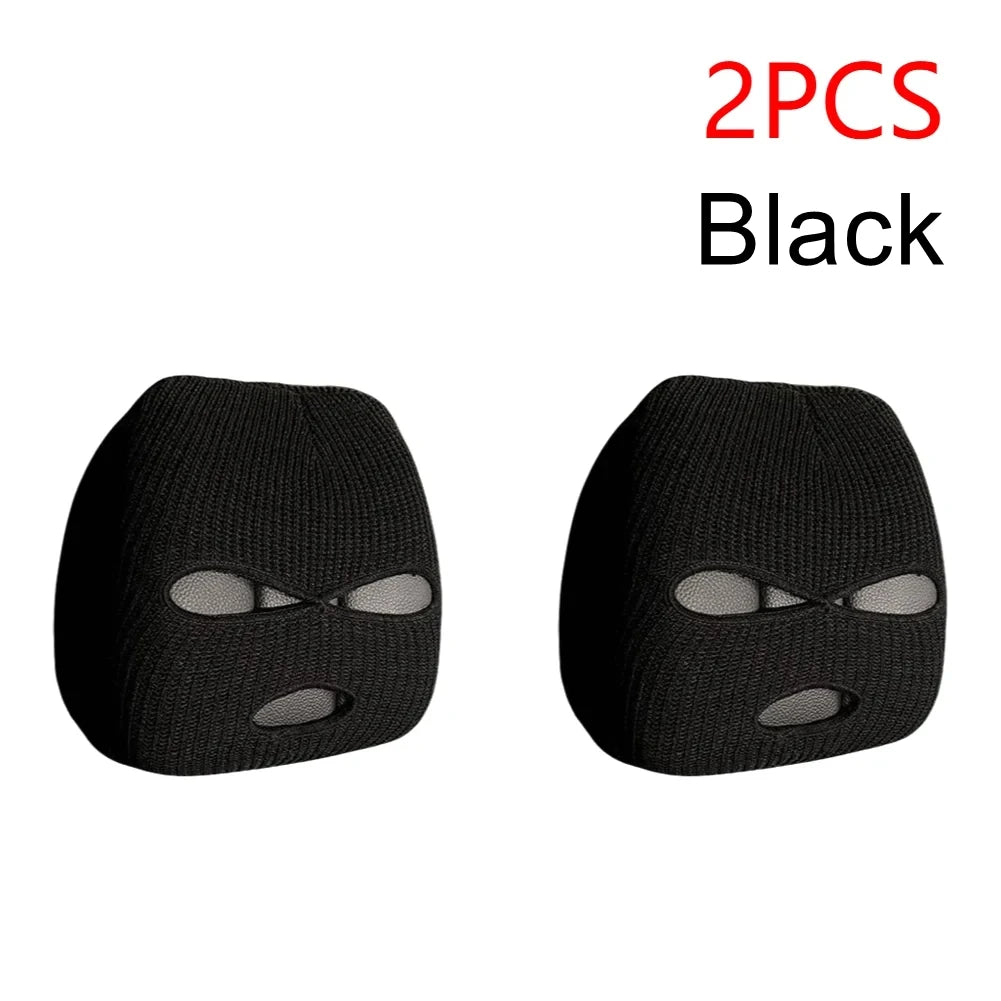 Universal Car Headrest Cover Funny Face Mask