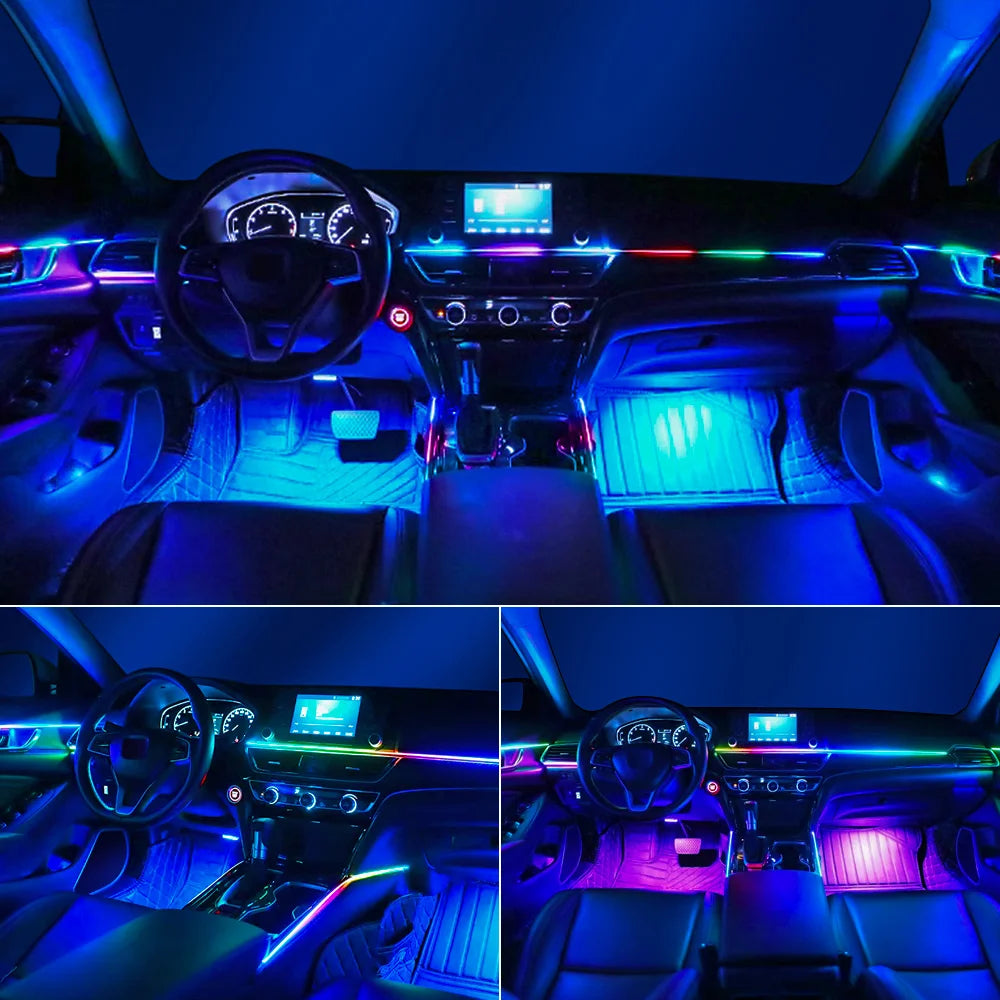 64 Color Car LED Interior Light Kit