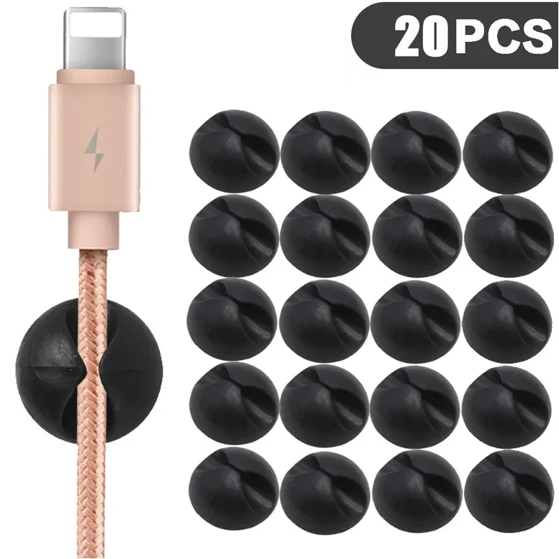 Car Dashboard Phone Cable Manager Charger Line Clasp Fixed Clamp Desk Tidy Organizer Holder Auto Interior Accessories