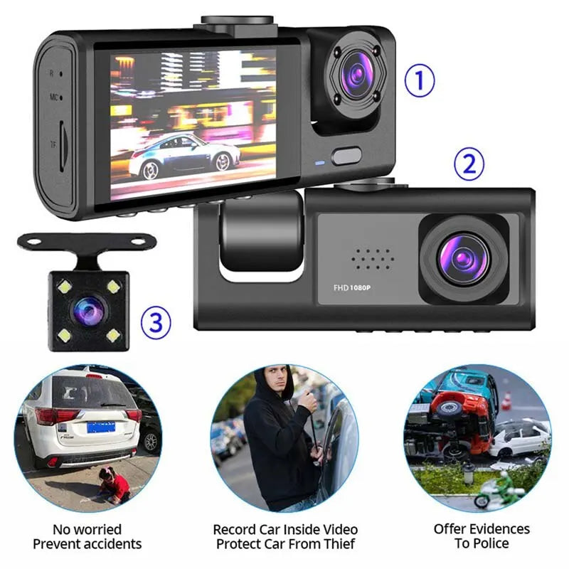 1080P Dual Dash Cam Front & Inside