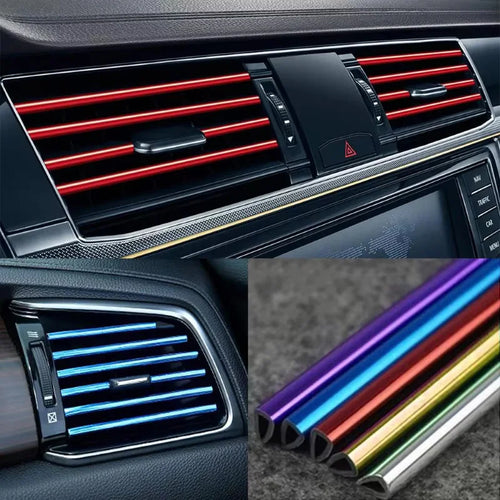 10PCS Car Air Vent Trim Strips