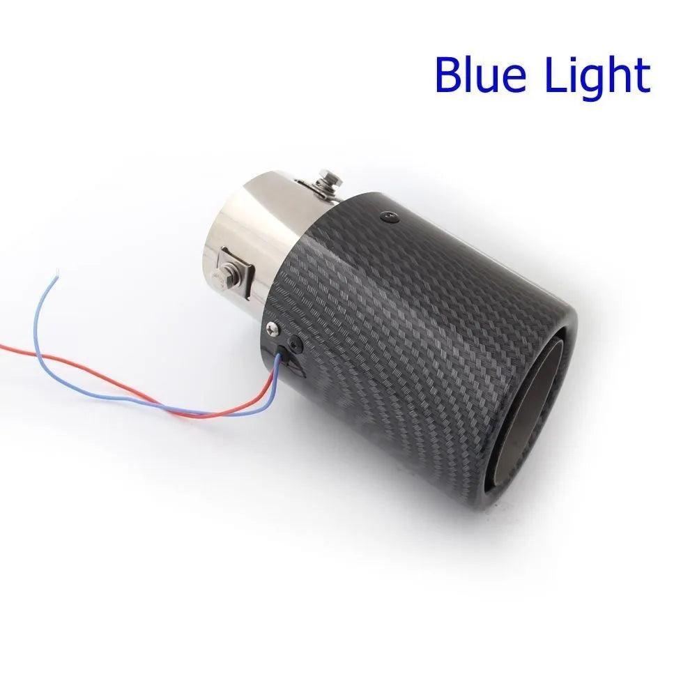 LED Exhaust Muffler Tip with Red/Blue Light – Universal Sport Tailpipe