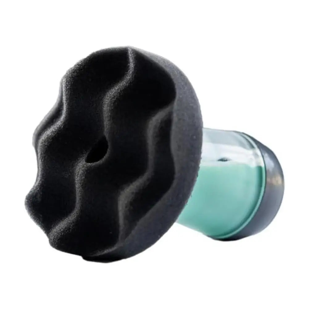 All-in-One Tire Shine Applicator Wax Dispensing Sponge Set for Plastic Tire Dashboard Dressing by Lucullan