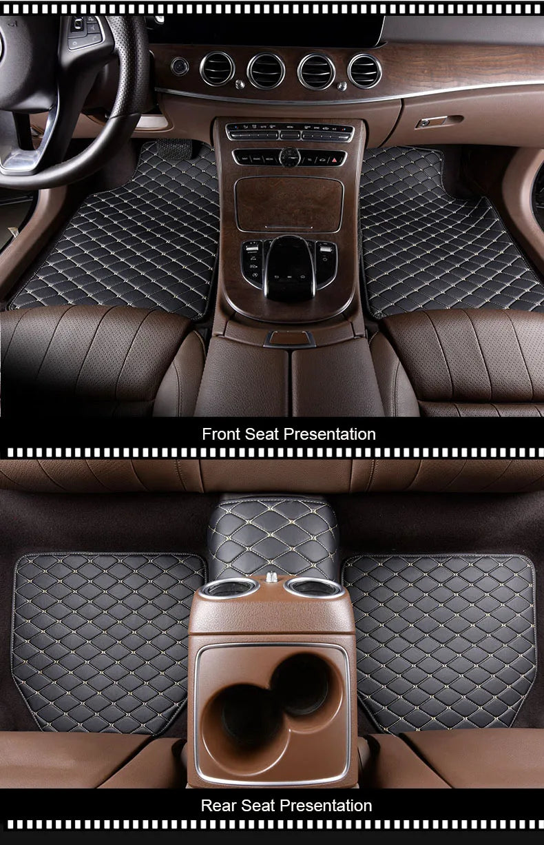 Universal 5 Piece Leather Car Floor Mats Waterproof