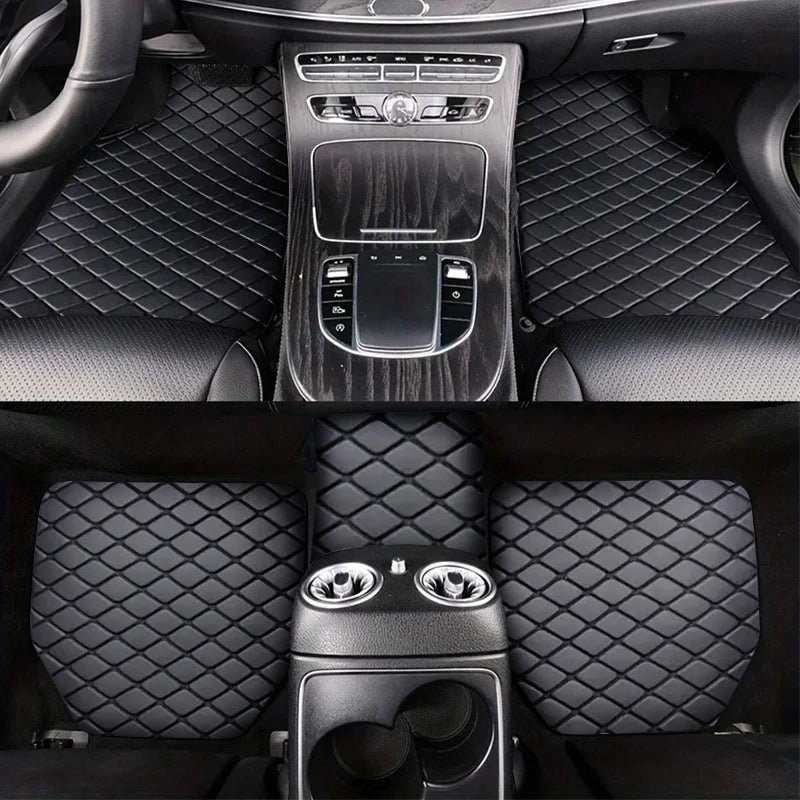 Universal 5 Piece Leather Car Floor Mats Waterproof