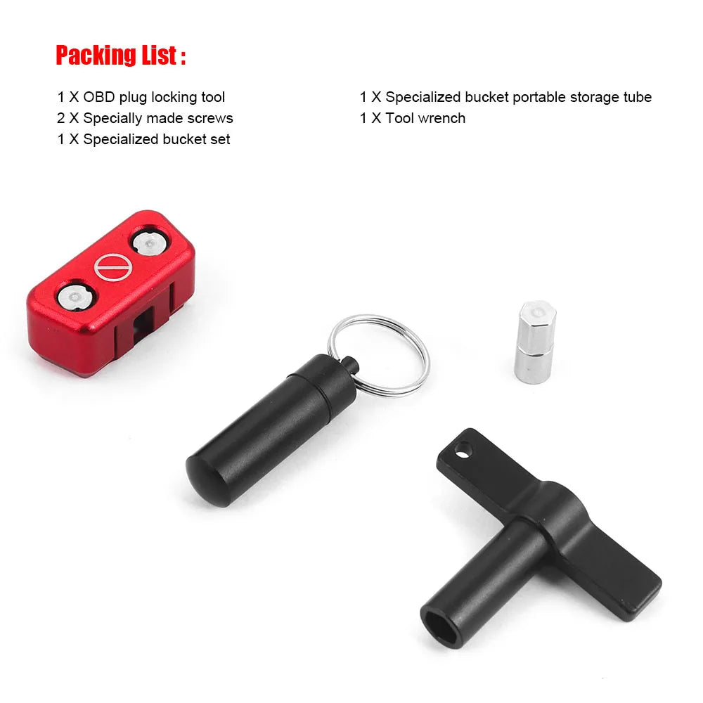 OBD II OBD 2 Port Security Anti-theft Lock Kit For 1996-Up Vehicles Block Access To OBD Connector Auto Anti Theft Accessories