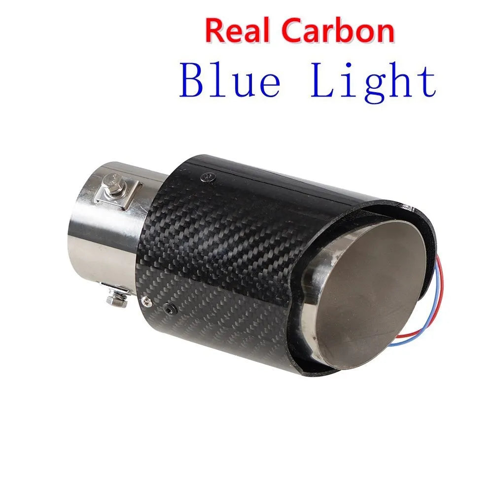 LED Exhaust Muffler Tip with Red/Blue Light – Universal Sport Tailpipe