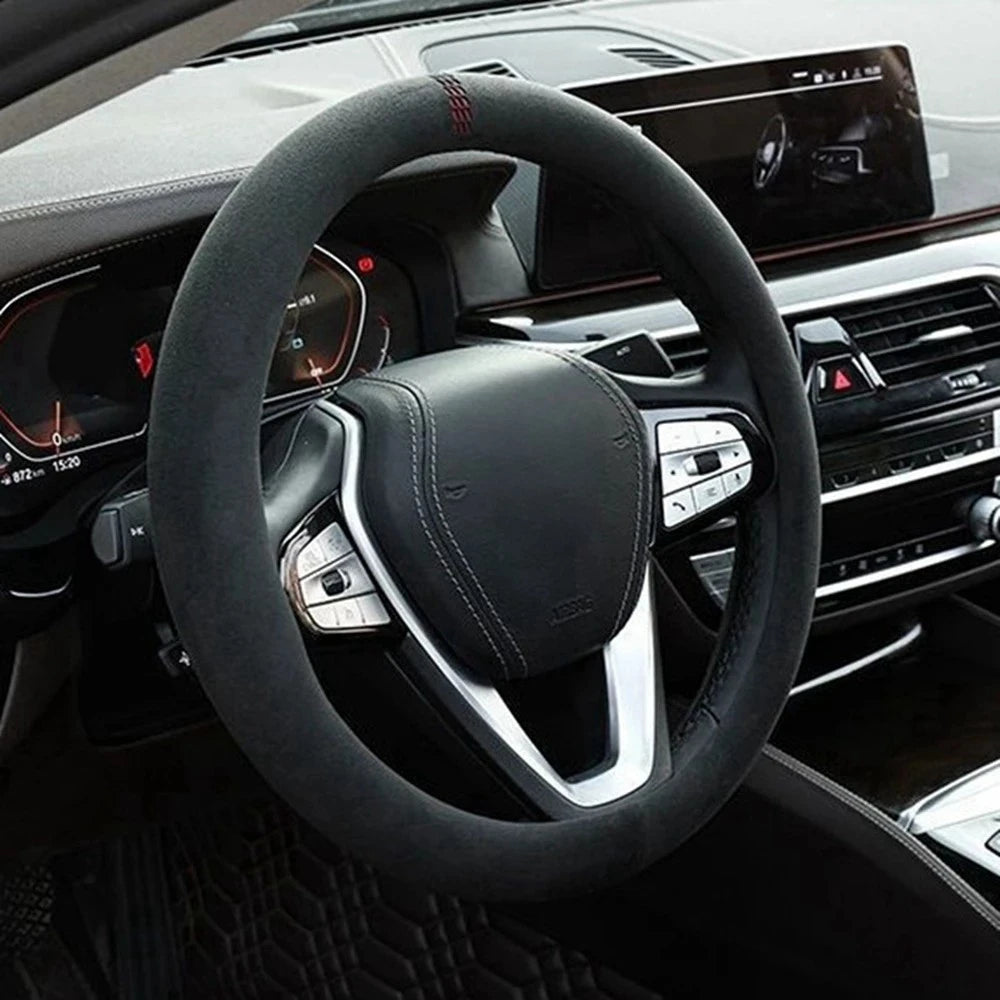 Universal Suede Steering Wheel Cover (38cm)