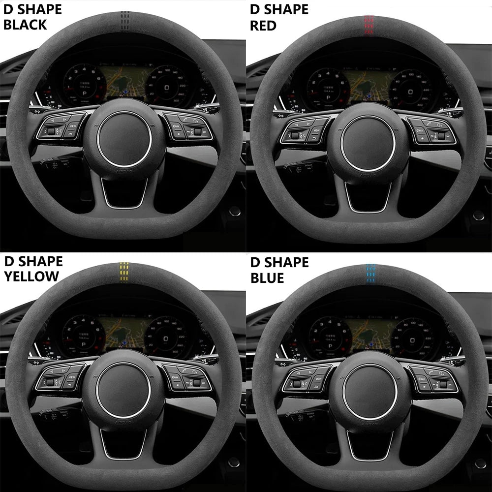 Universal Suede Steering Wheel Cover (38cm)