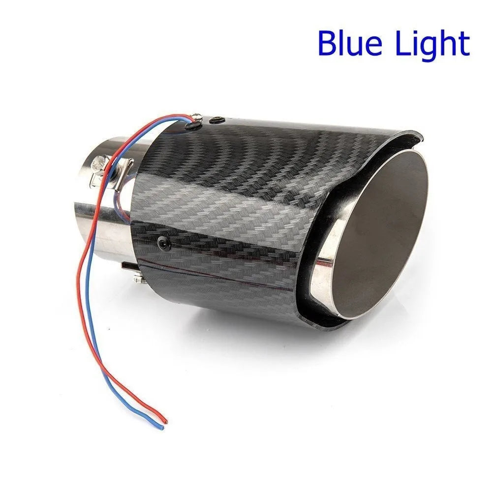 LED Exhaust Muffler Tip with Red/Blue Light – Universal Sport Tailpipe