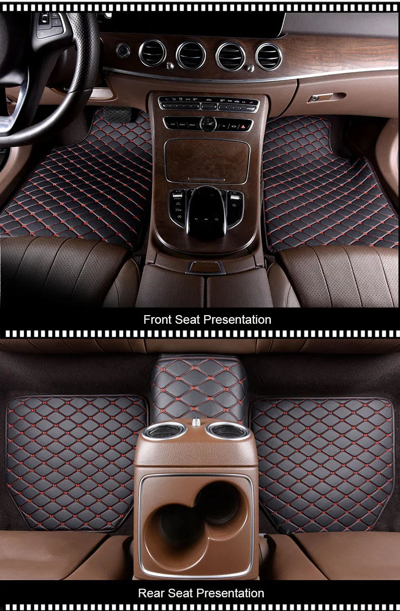 Universal 5 Piece Leather Car Floor Mats Waterproof
